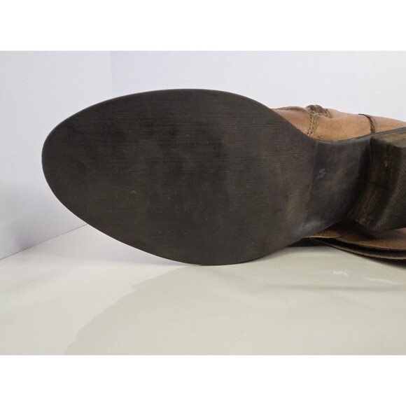 Steven Madden Light Brown Cognac Leather Riding Boots W Side Zip Sz 8.5 - Picture 14 of 14